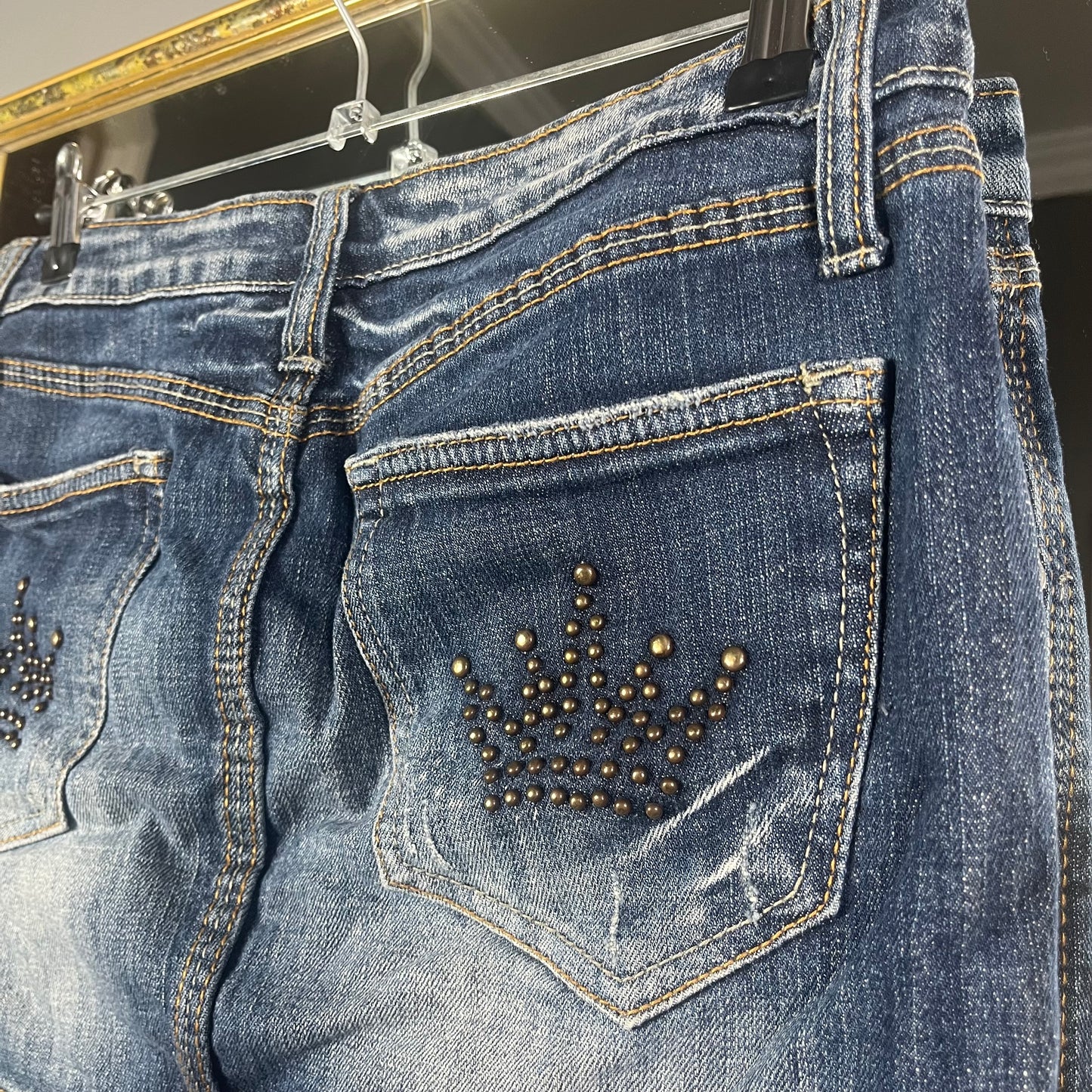 Mini denim skirt