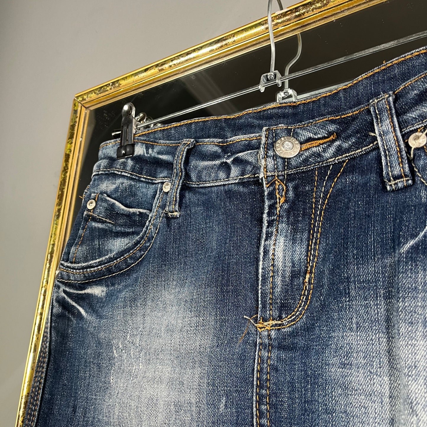 Mini denim skirt