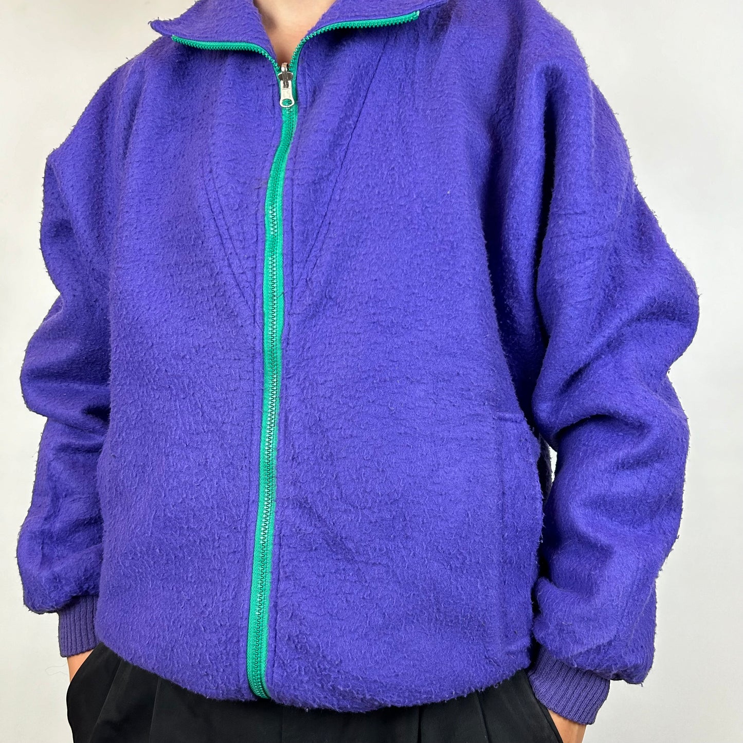 Reversible fleece jacket