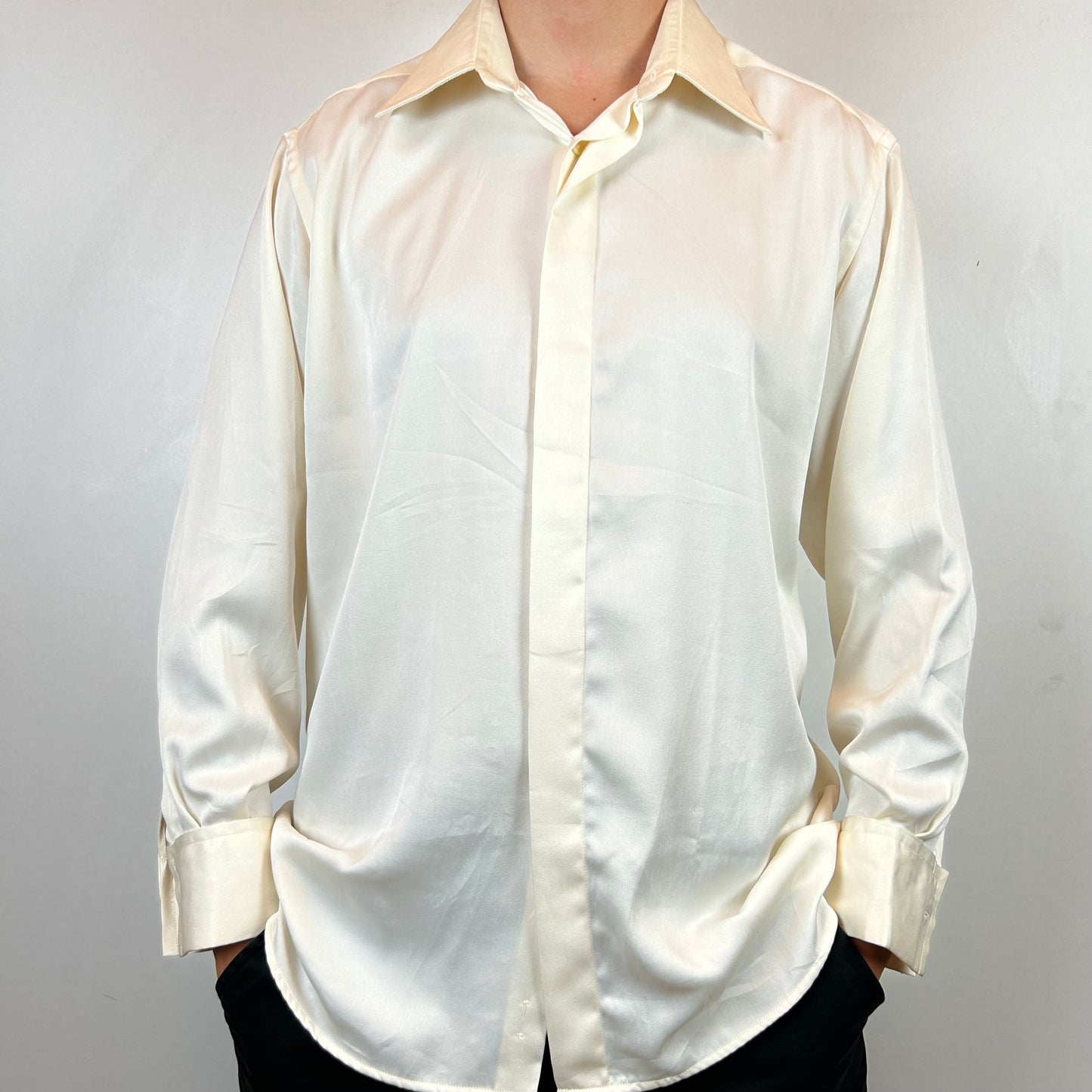 Long sleeve silky shirt