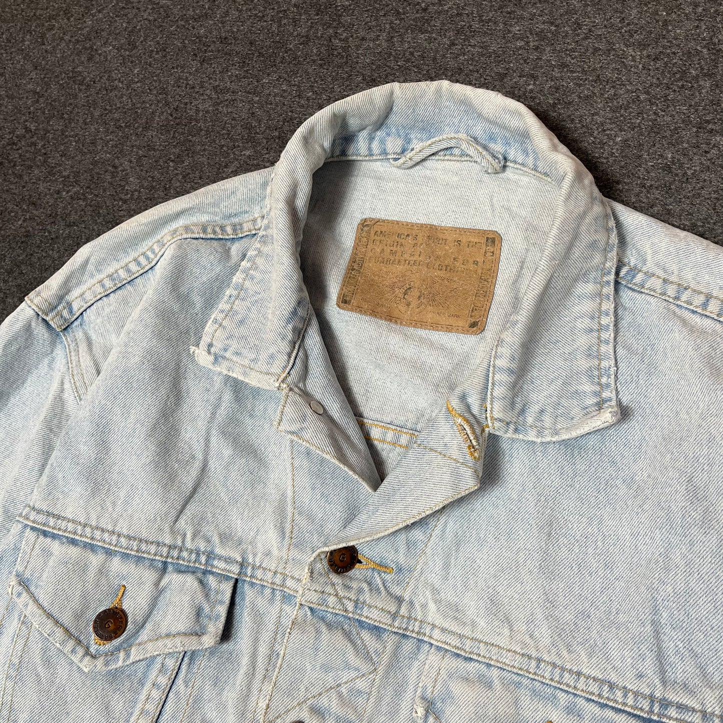 Light wash denim jacket