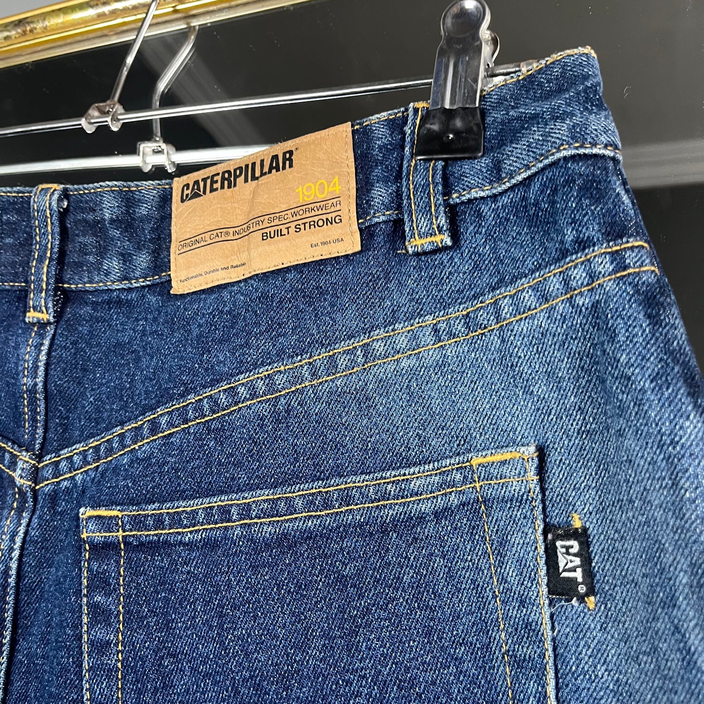 Caterpillar denim skirt