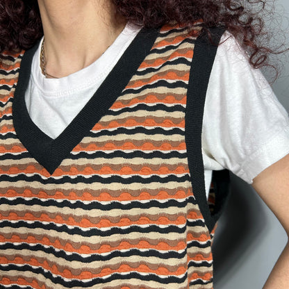 Retro patterned vest