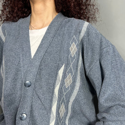 Grey patterned cardigan