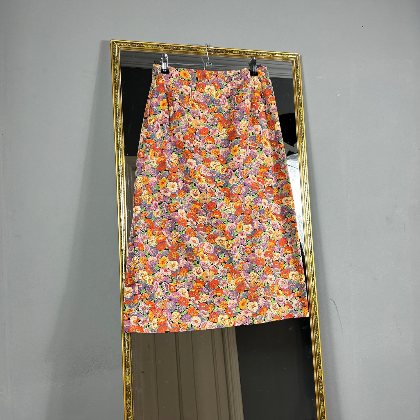 Flower midi skirt