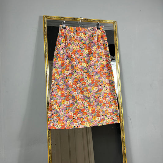Flower midi skirt
