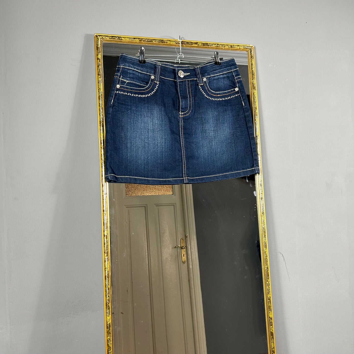 Mini denim skirt