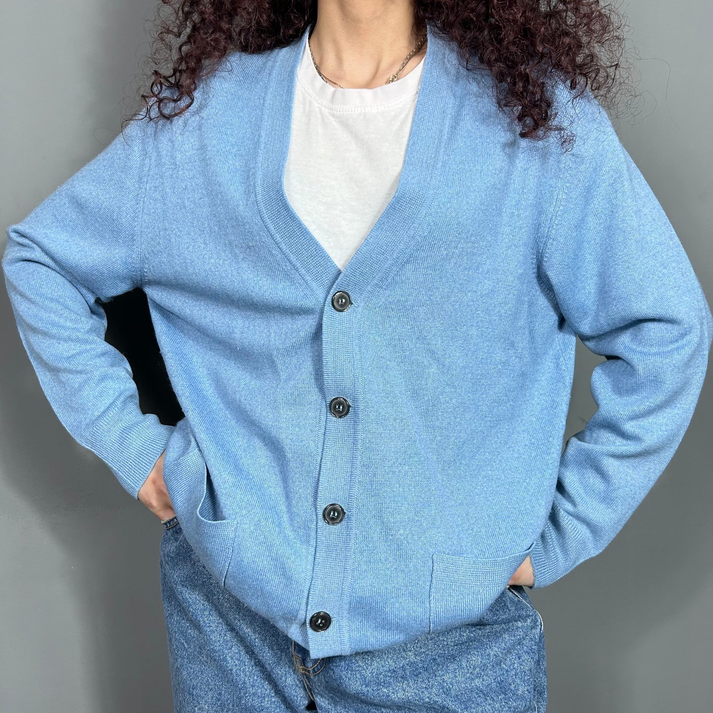 Light blue cardigan