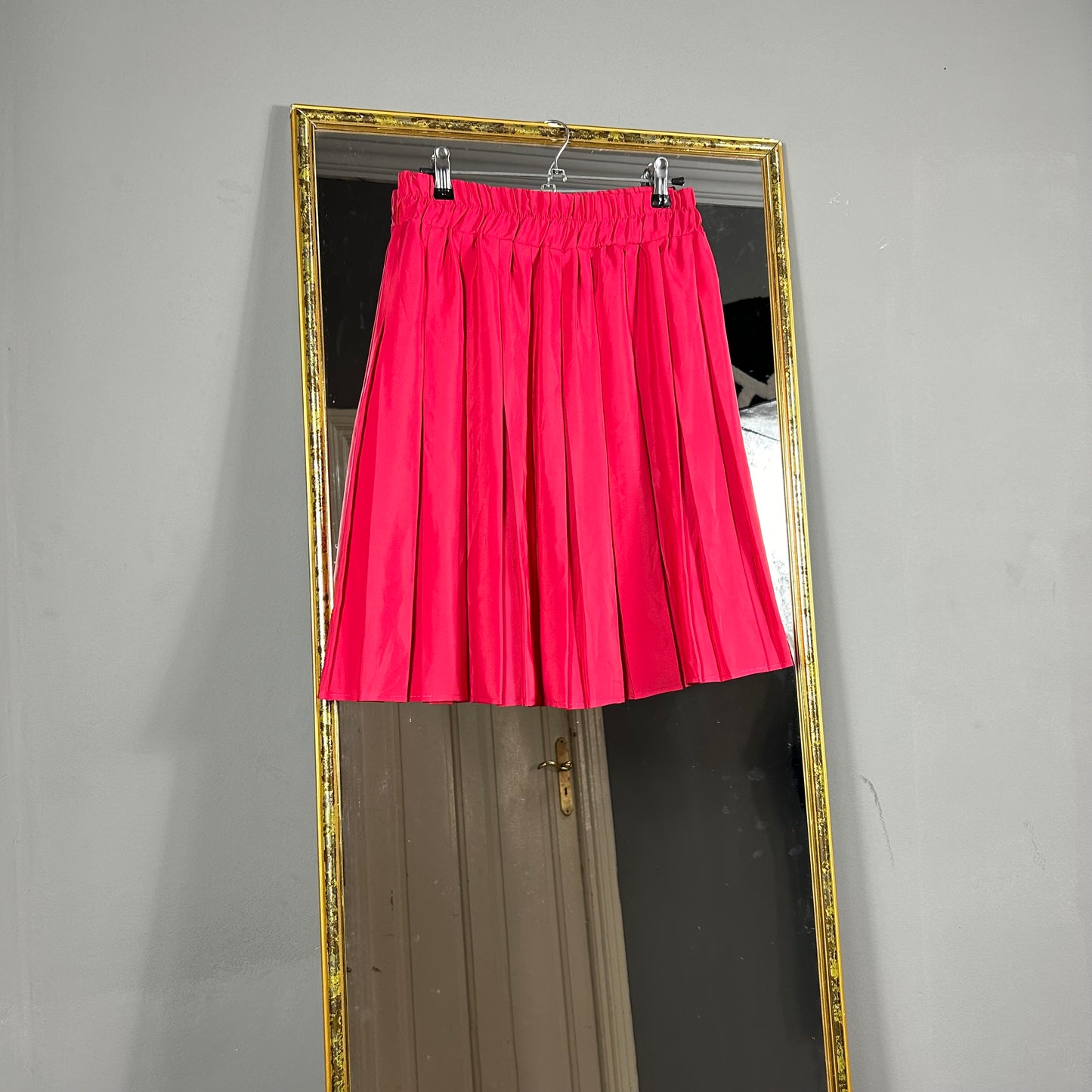 Pink mini skirt