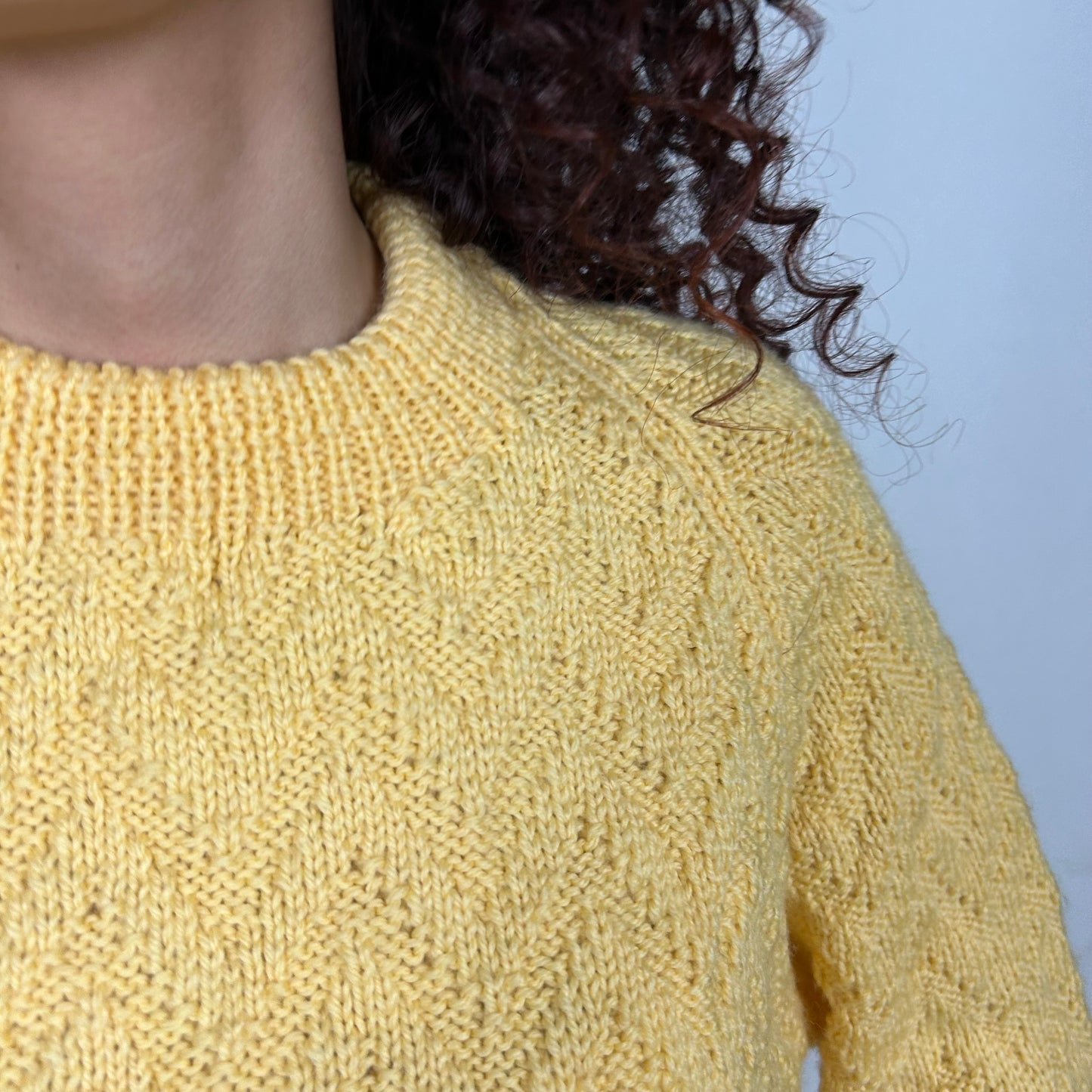 Yellow knit sweater