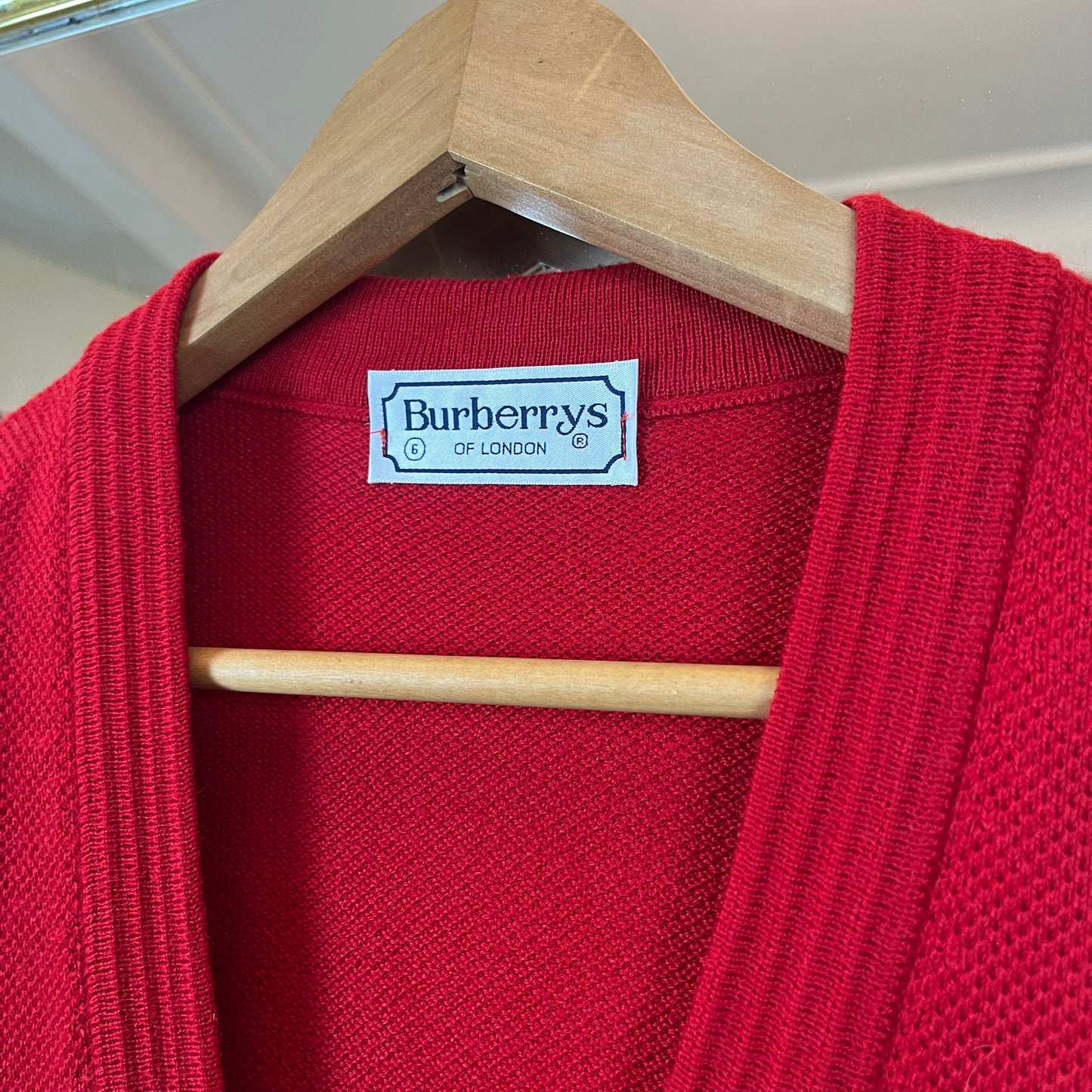 Burberry red cardigan