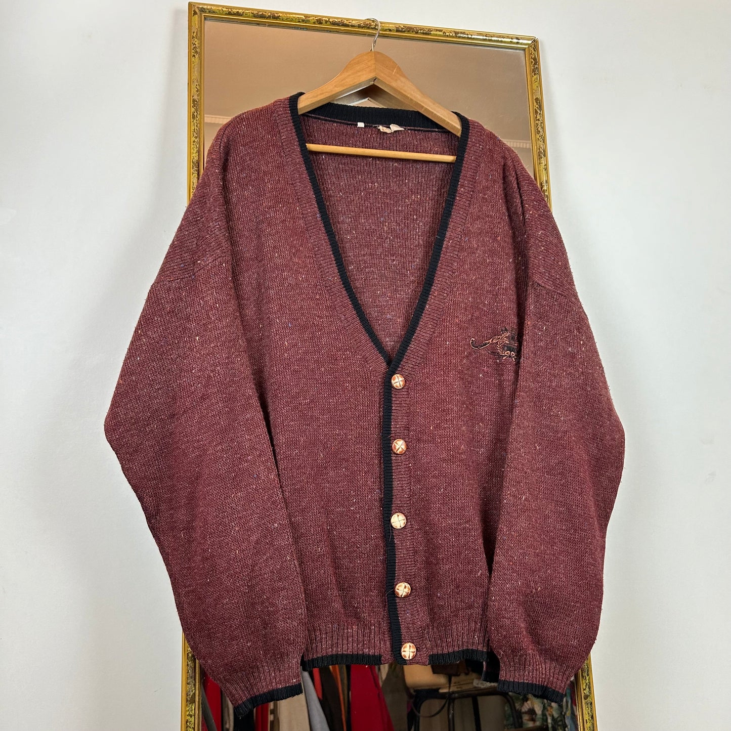 Burgundy cardigan