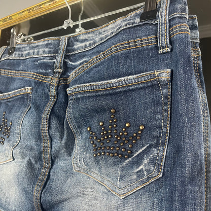 Mini denim skirt