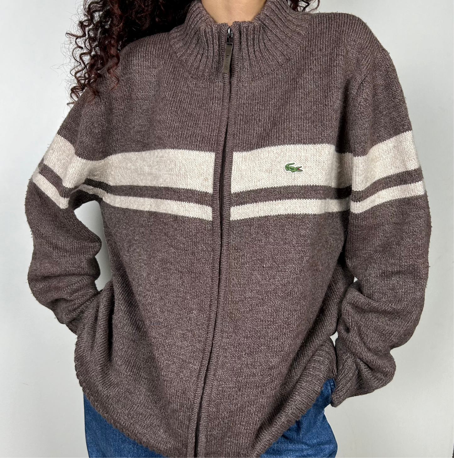 Lacoste zip up sweater