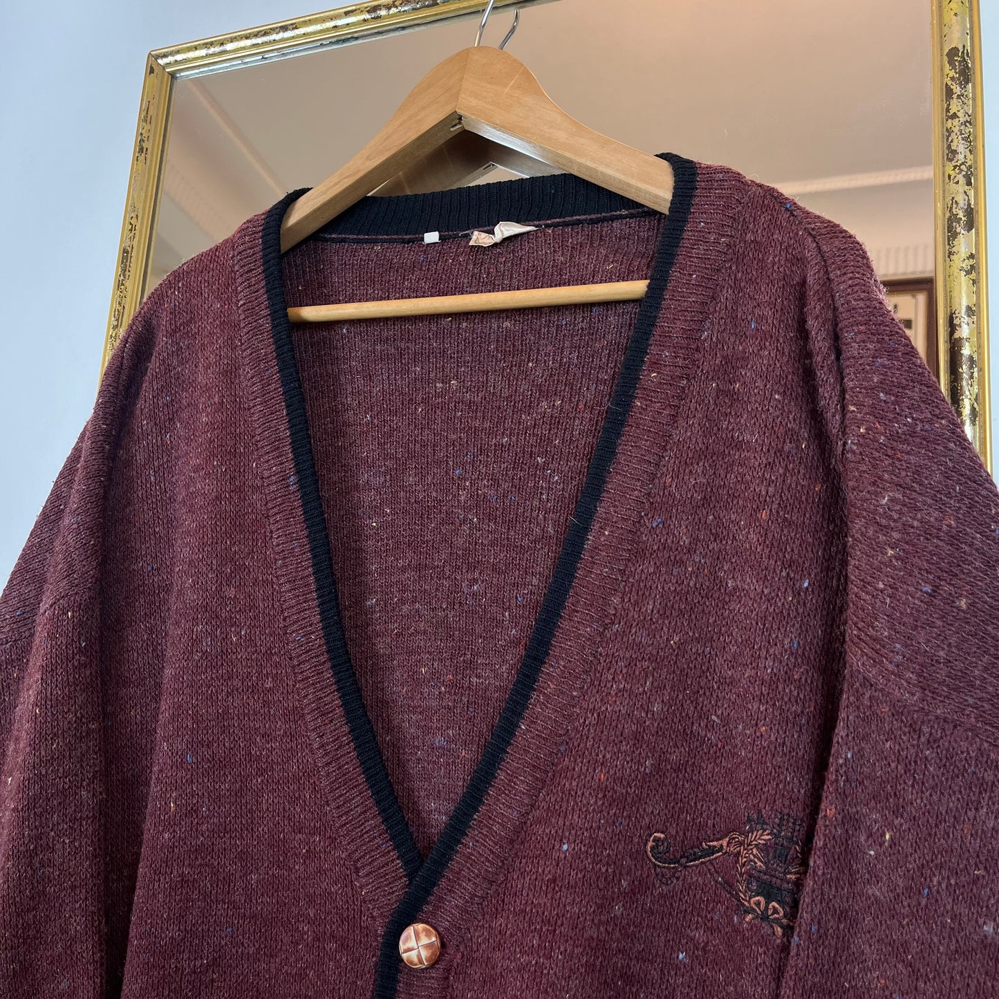 Burgundy cardigan