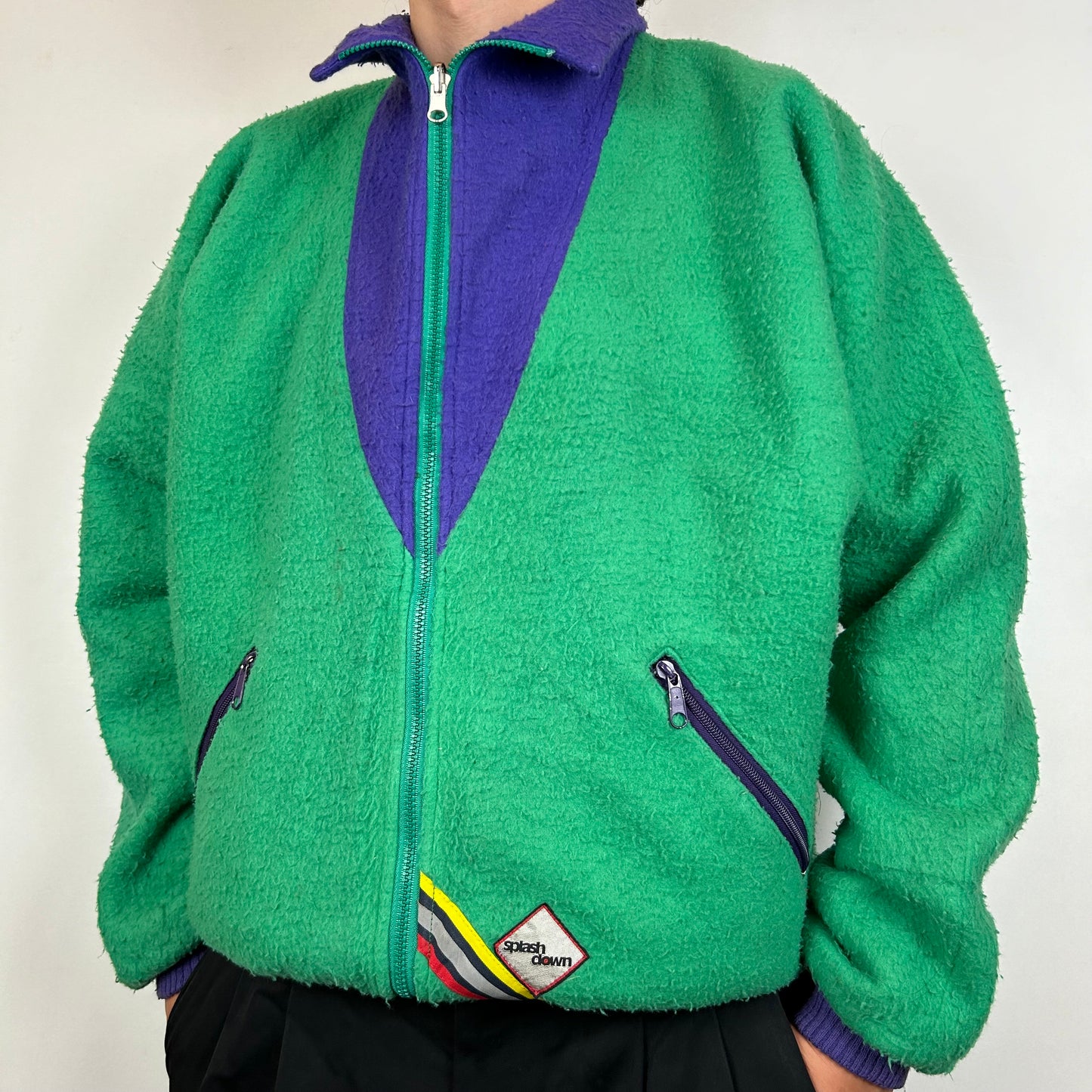 Reversible fleece jacket