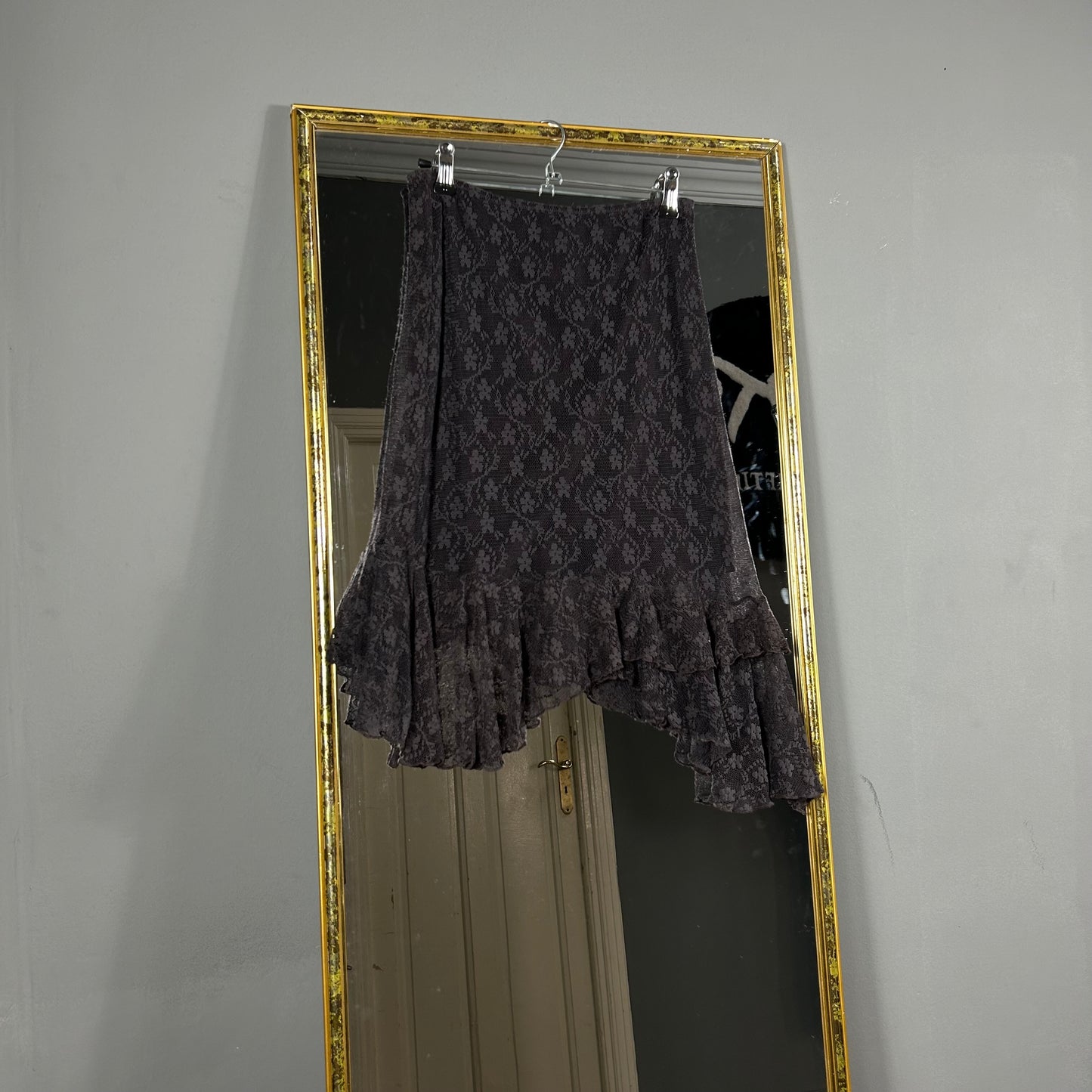 Brown lace skirt