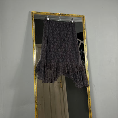 Brown lace skirt