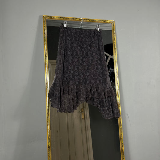 Brown lace skirt