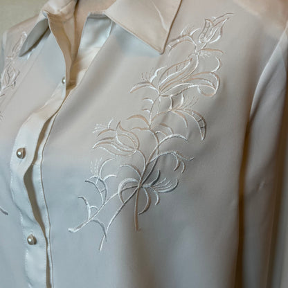 White embroidered shirt