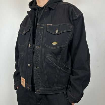 Black denim jacket