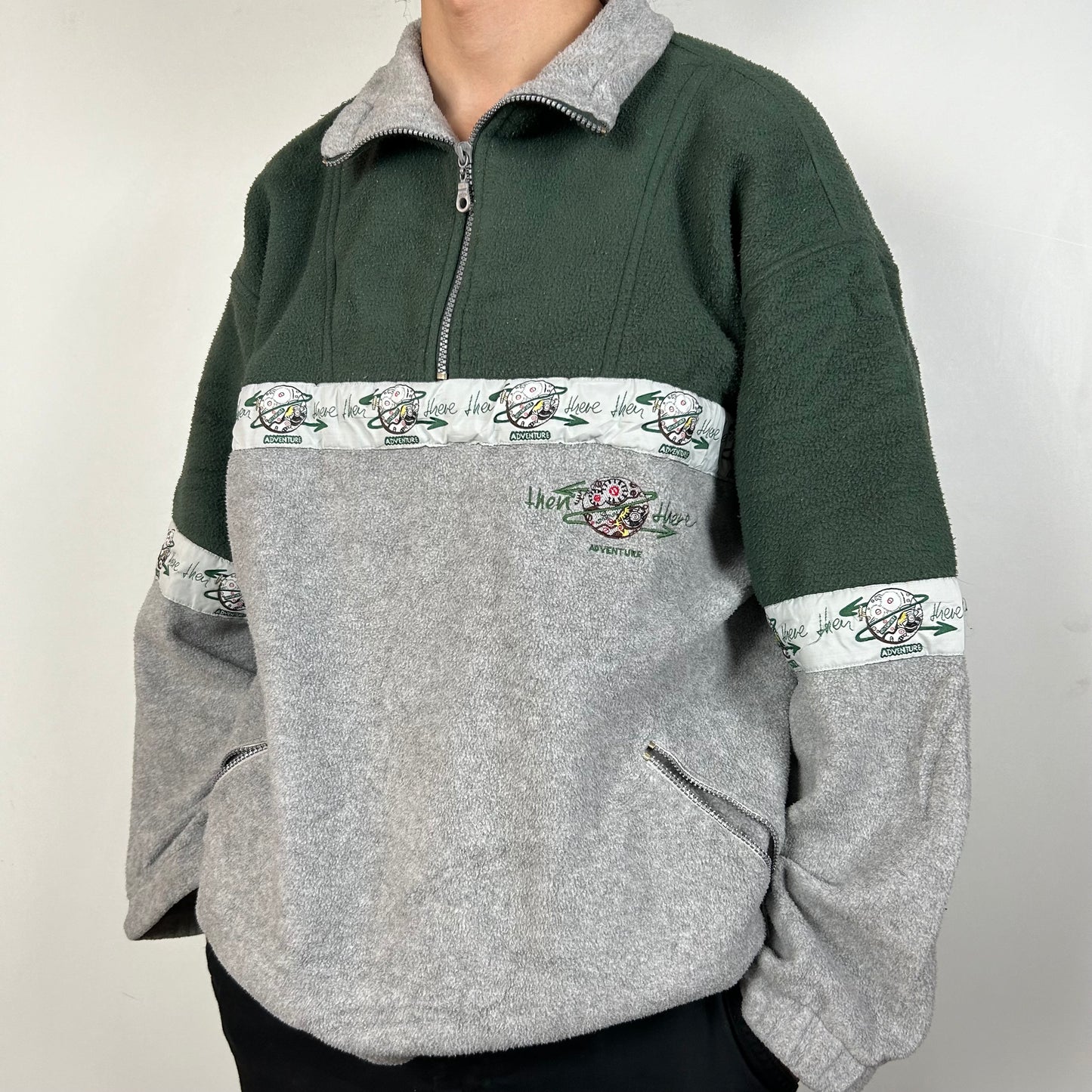 Green & grey fleece