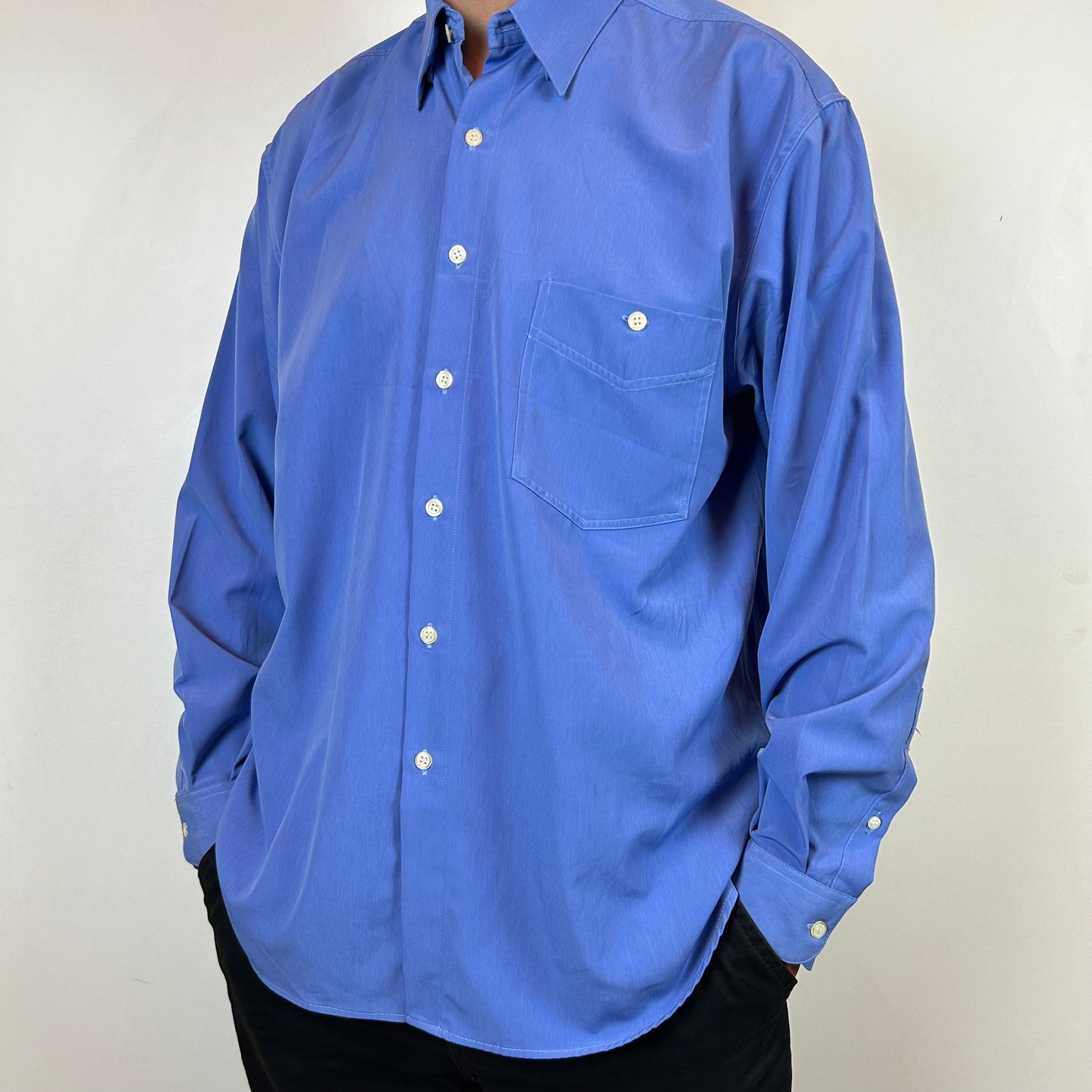 Long sleeve blue shirt