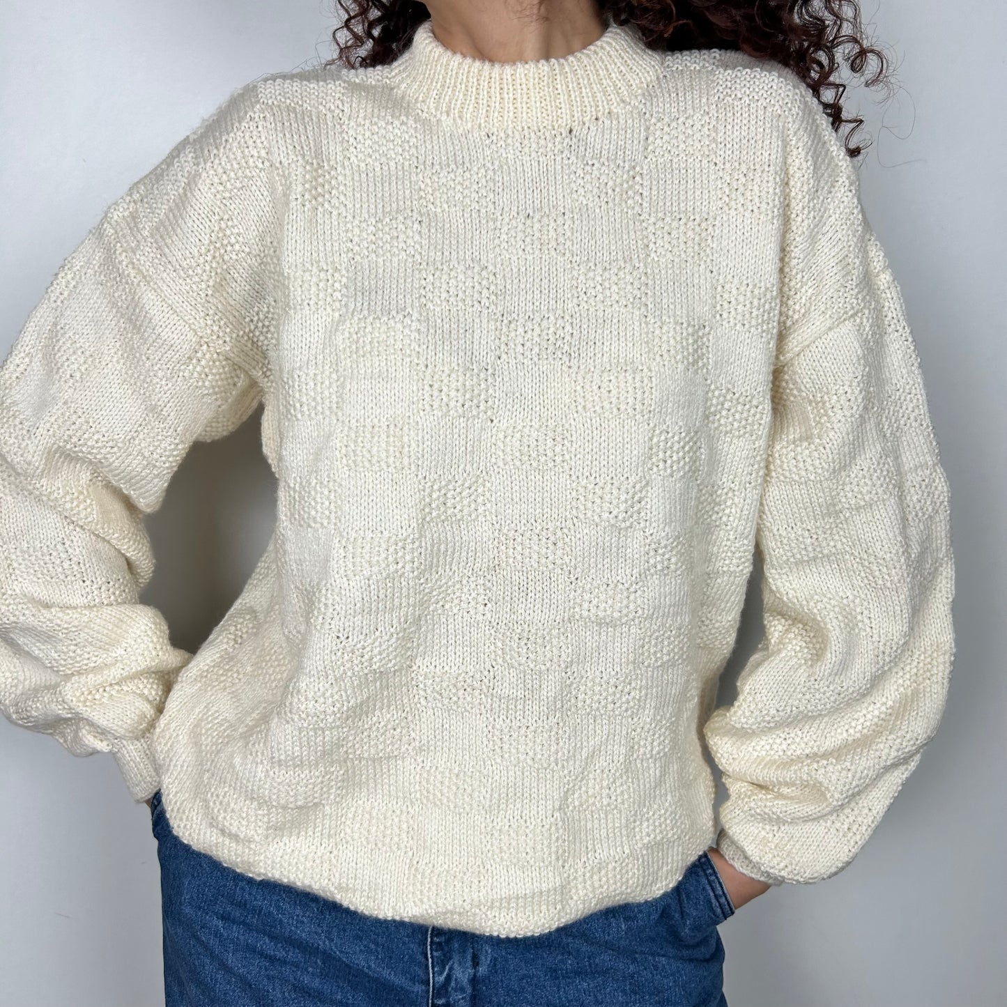 Cream knit sweater