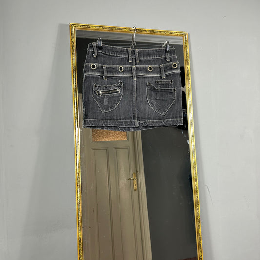 Mini denim skirt