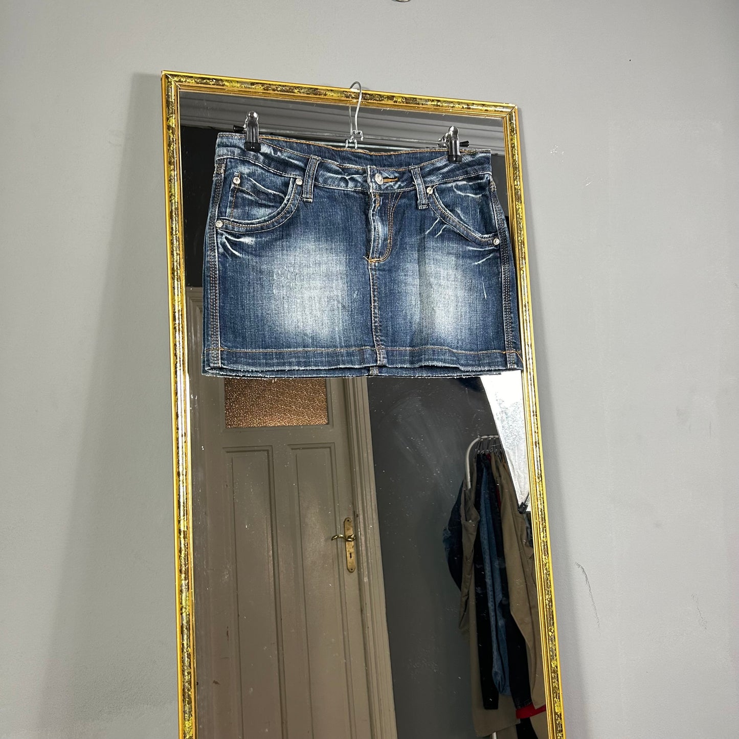 Mini denim skirt
