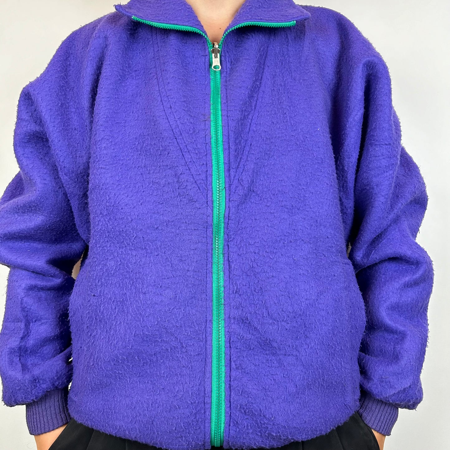 Reversible fleece jacket