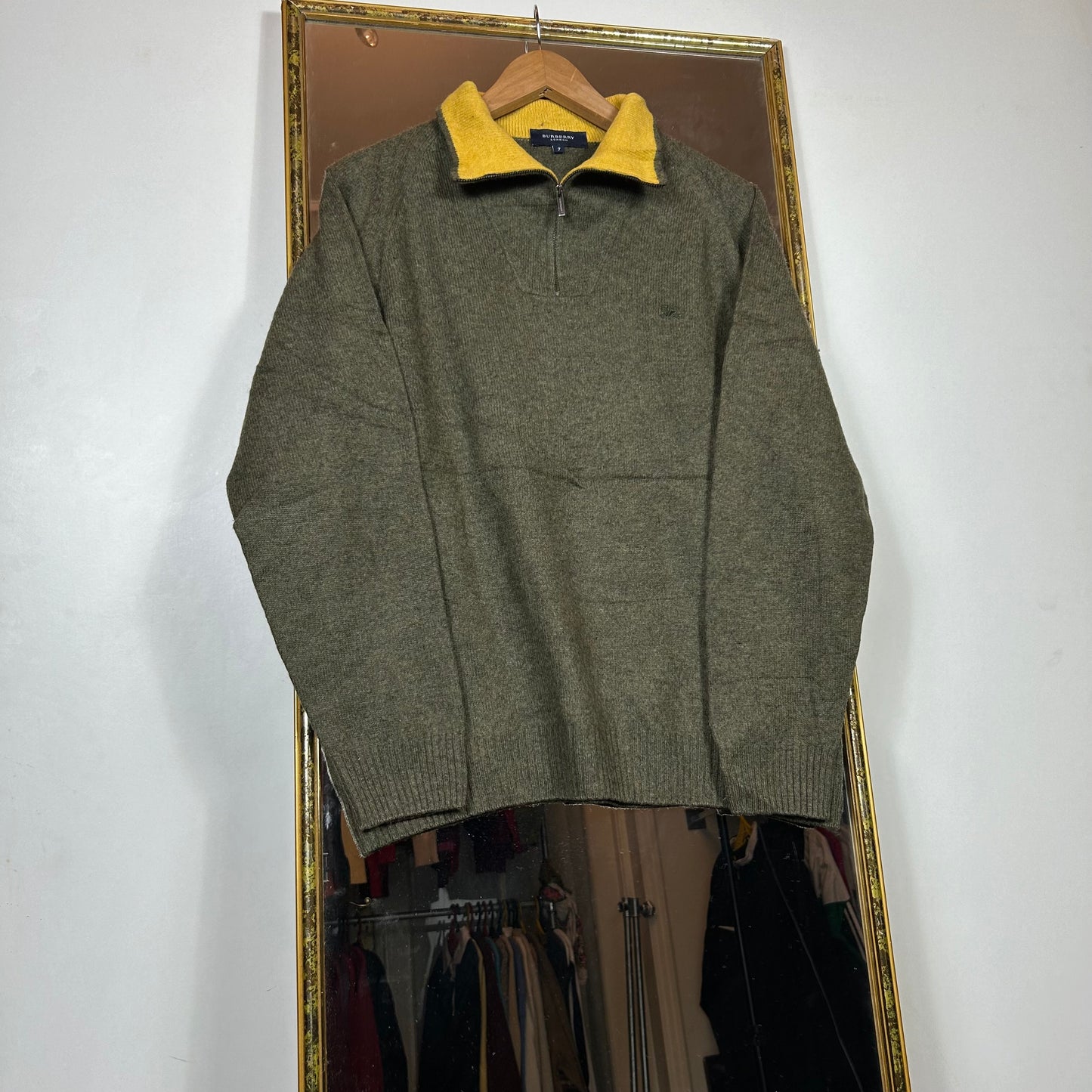 Burberry half zip sweater