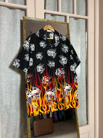 Patterned fire shirt