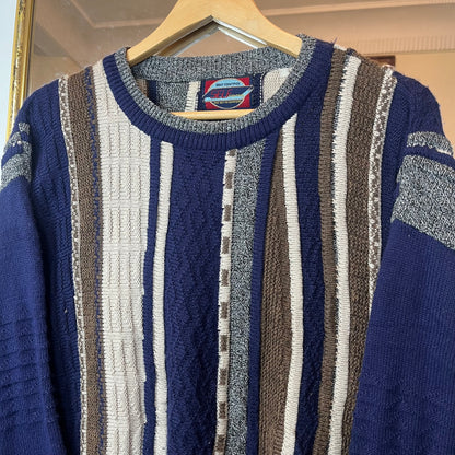 3D blue sweater