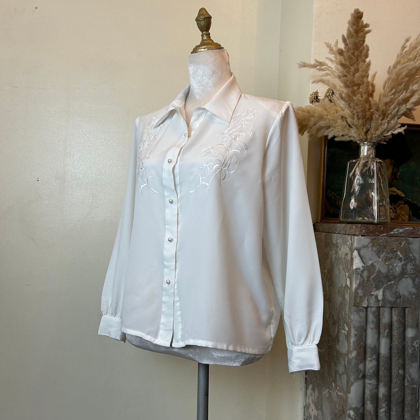 White embroidered shirt