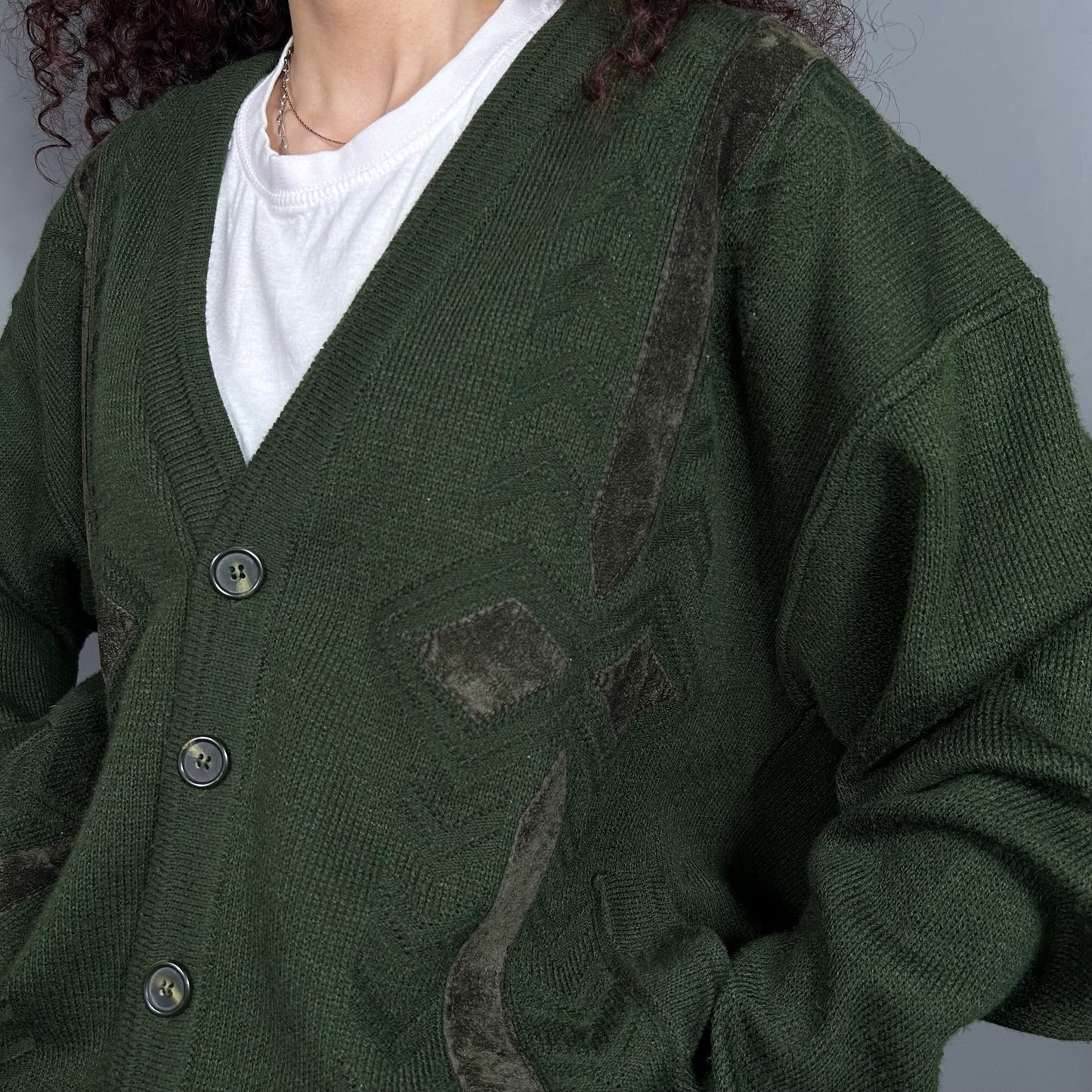 Green cardigan