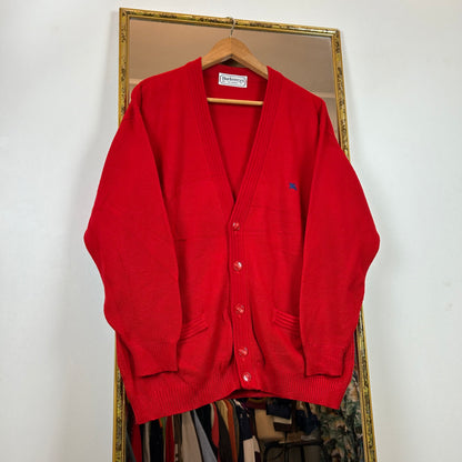 Burberry red cardigan