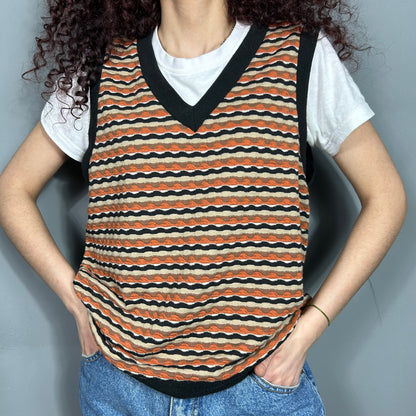 Retro patterned vest