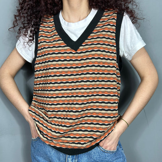 Retro patterned vest