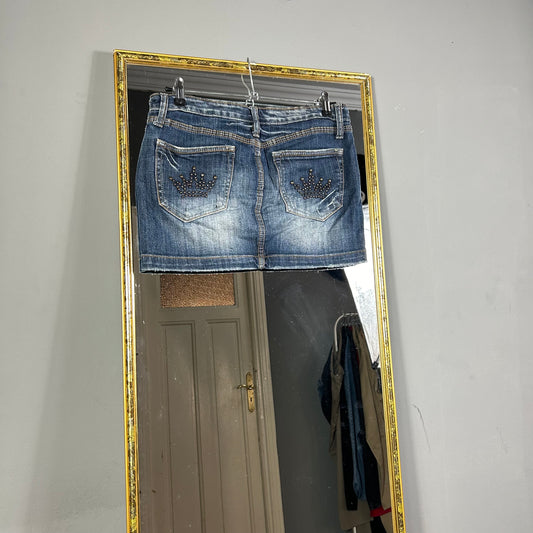 Mini denim skirt
