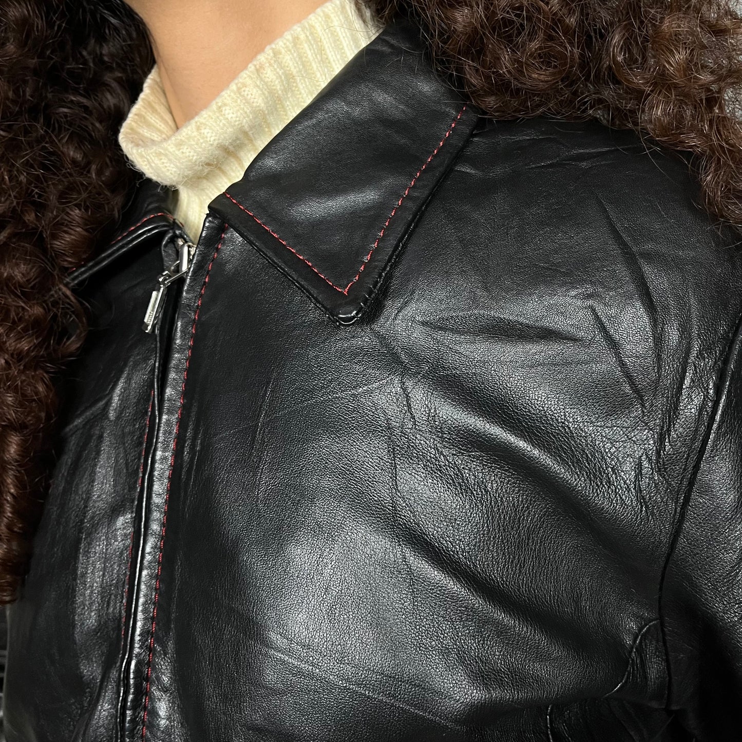 Black leather jacket
