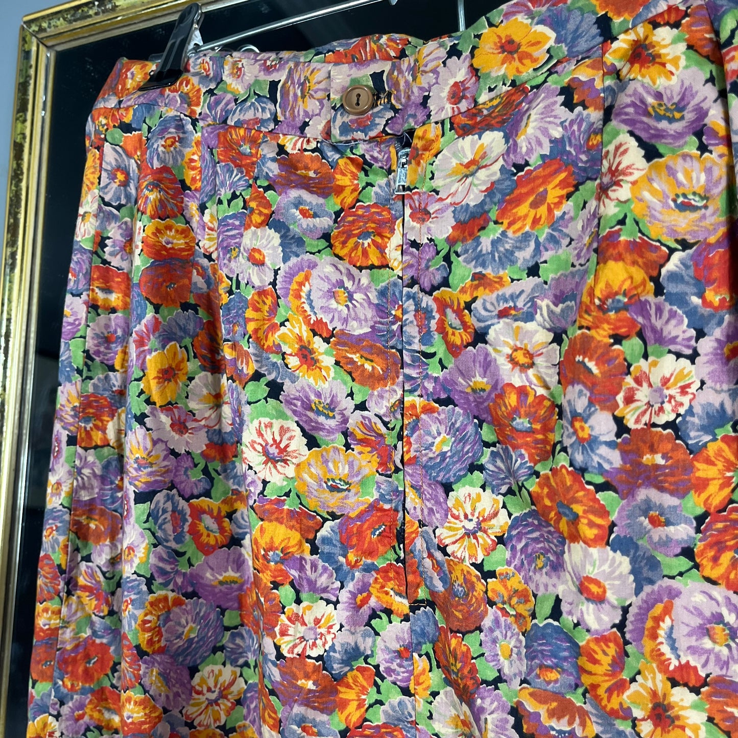 Flower midi skirt
