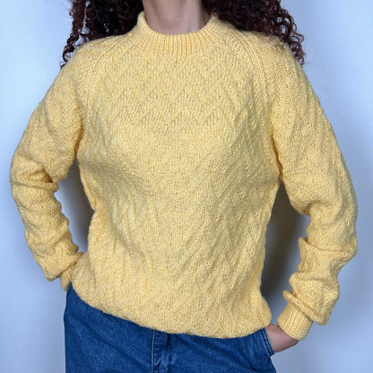 Yellow knit sweater