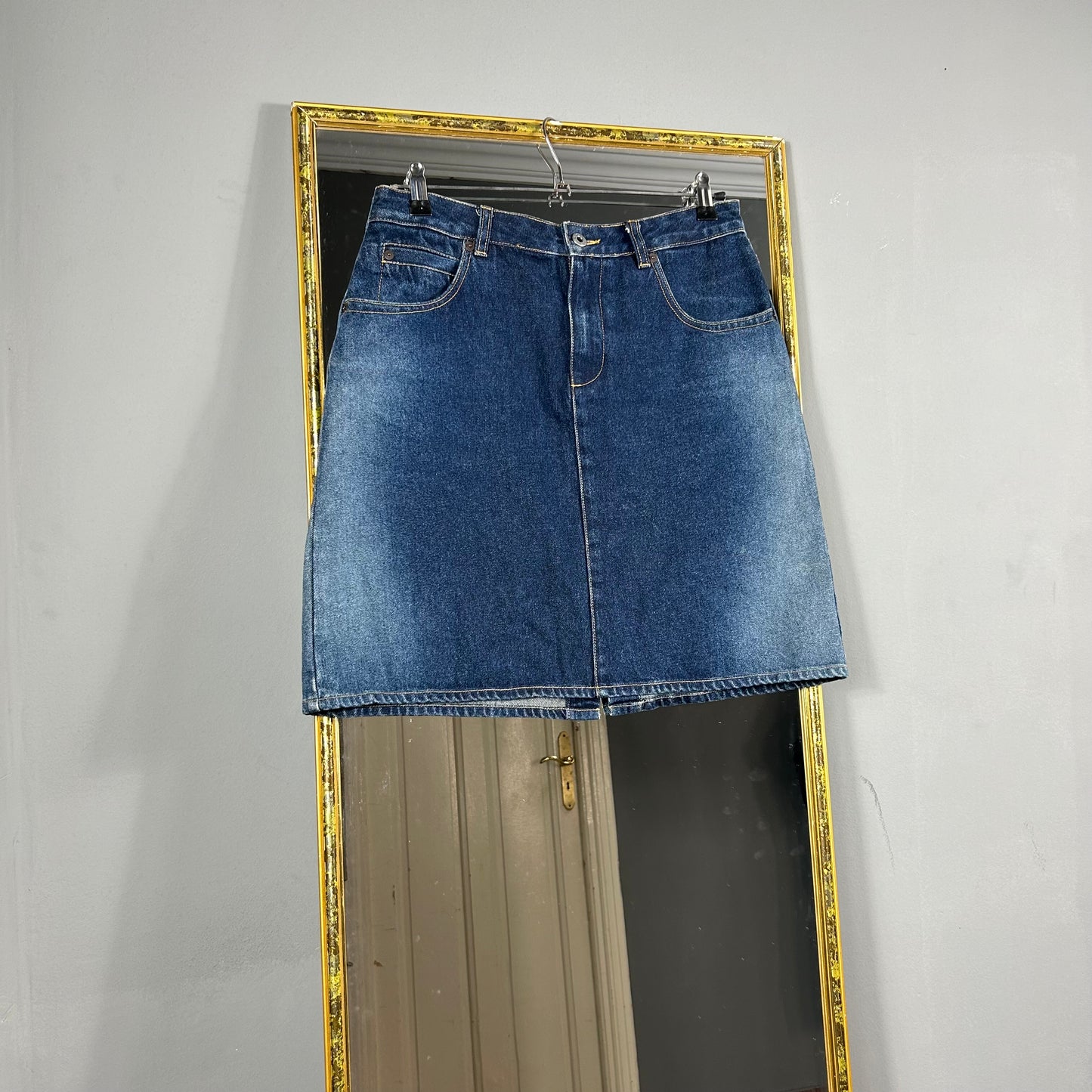 Caterpillar denim skirt