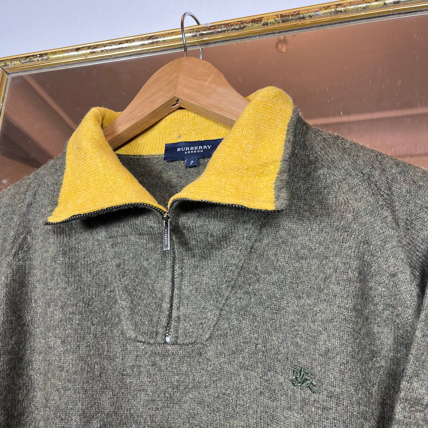 Burberry half zip sweater