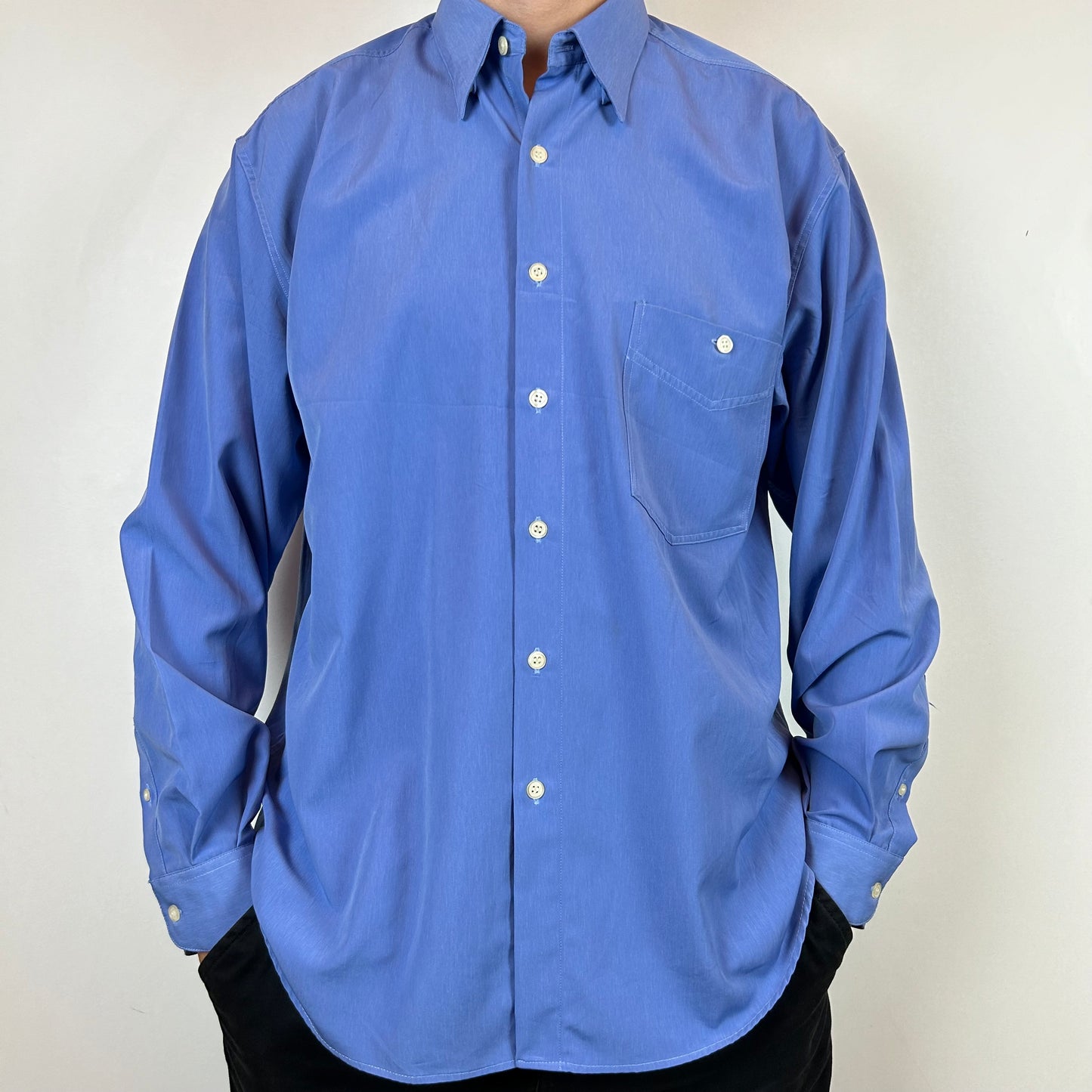 Long sleeve blue shirt