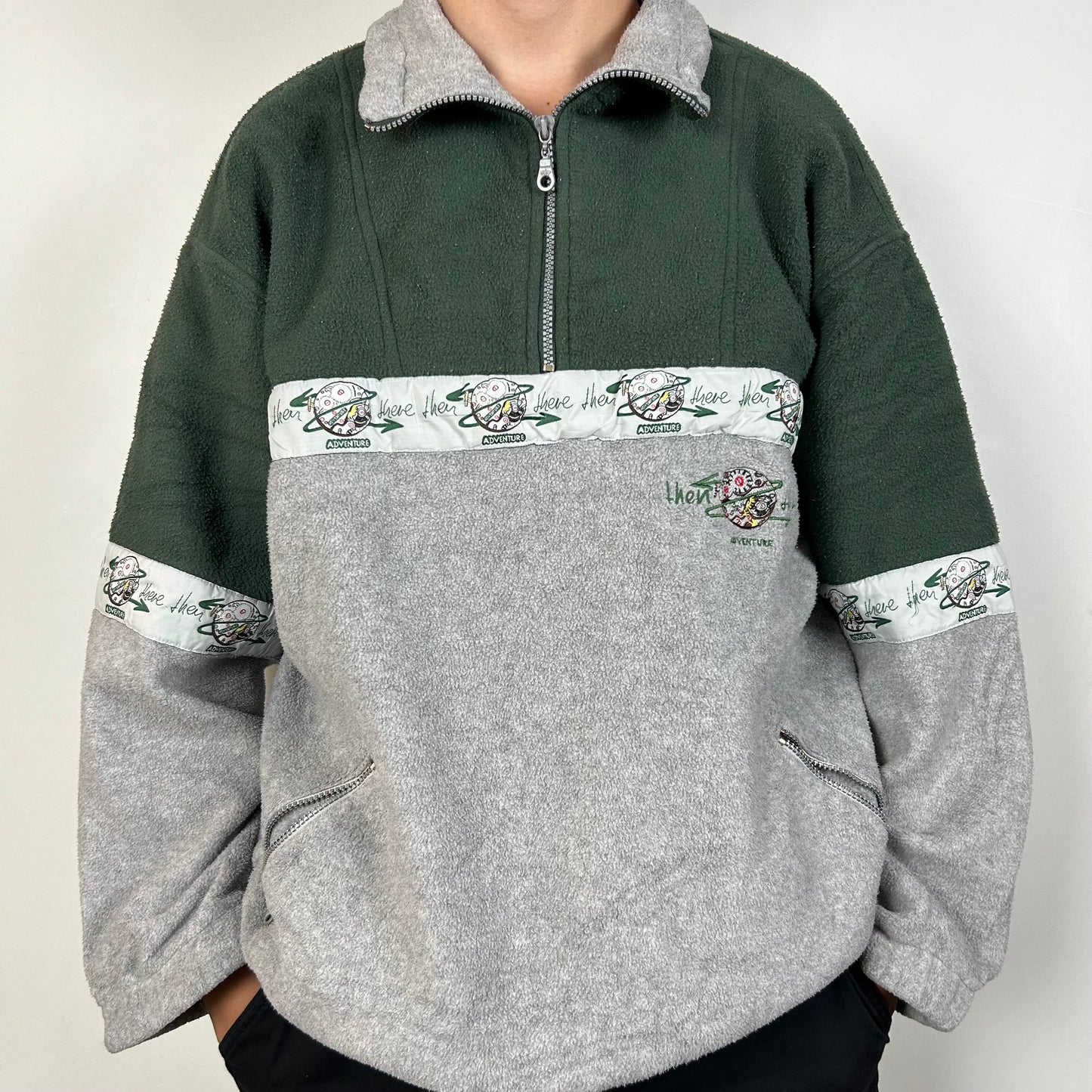 Green & grey fleece