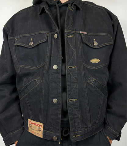 Black denim jacket