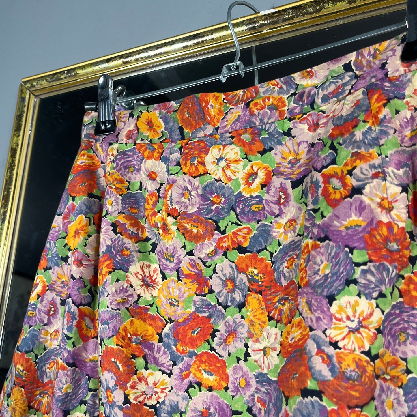 Flower midi skirt