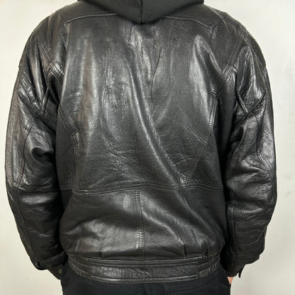 Vintage leather bomber